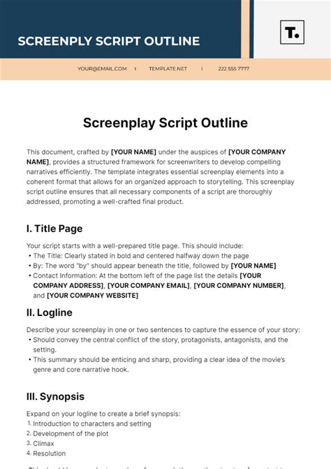 Free Screenplay Templates to Edit Online