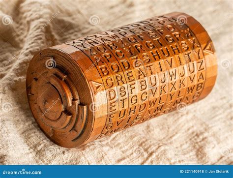 Copper Cryptex Invented by Leonardo Da Vinci from the Book Da Vinci Code. Word Creativity As ...