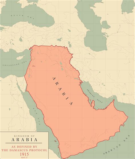 Arab war aims in World War 1 Map of the Arab... - Maps on the Web
