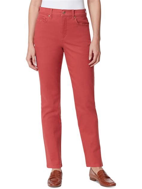 Gloria Vanderbilt Womens Petites Amanda Classic Rise Everyday Tapered ...