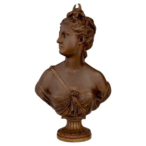 19th Century French Gilt Bronze Sculpture of Diana the Huntress at 1stDibs