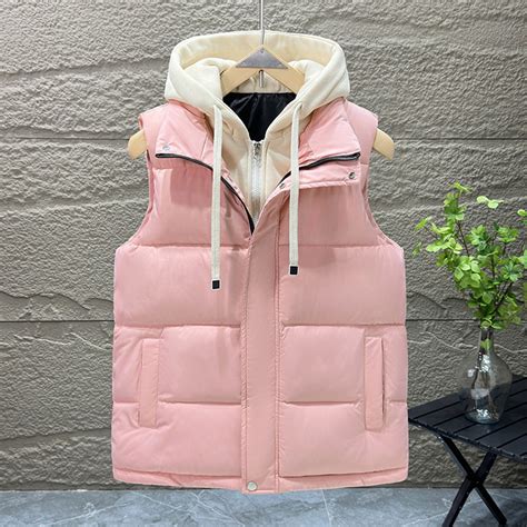 Seeotter Men's Puffer Vests with Hood Sleeveless Quilted Jacket Full ...