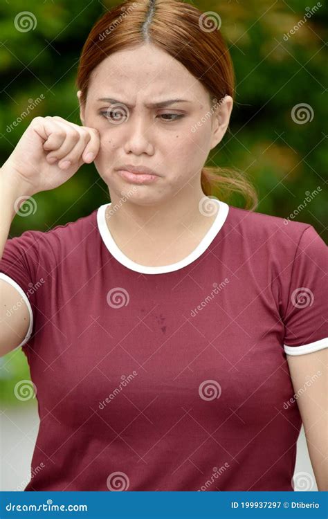 A Crying Young Minority Person Stock Image - Image of sadness, feelings ...
