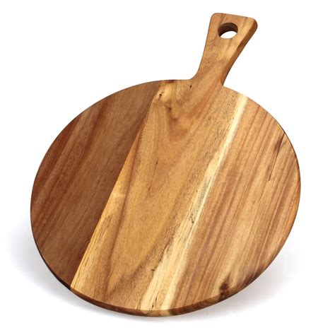 Amazon.com: Acacia Wood Cutting Board with Handle Wooden Chopping Board ...