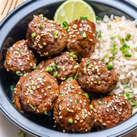 Asian Honey Sriracha Meatballs Recipe | Healthy Fitness Meals
