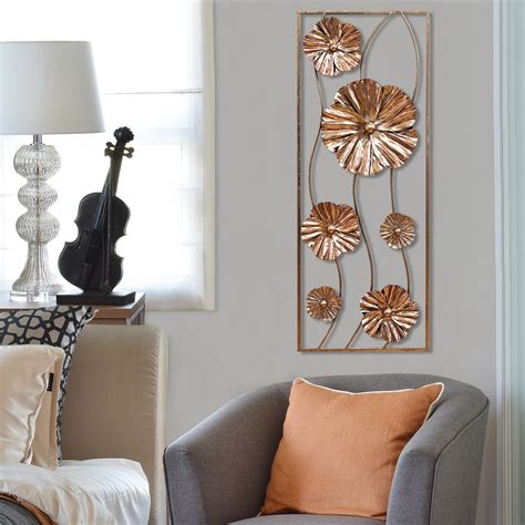 Stratton Home Decor Rose Gold Flower Panel Wall Decor - Rose Gold ...