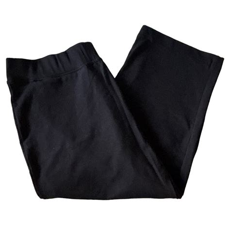 Lands End Lands End Womens Black Starfish Cropped Pants Large Tall ...