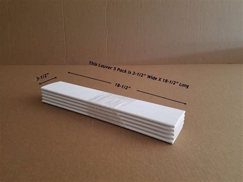 Louver 5 Pack 3-1/2" x 7/16" x 18-1/2 Professional Grade Hardwood ...