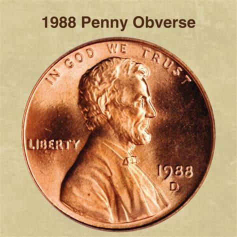 1988 Penny Coin Value (Errors List, "D", "S" & No Mint Mark Worth ...