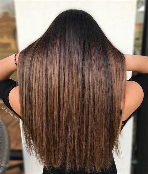 Straight Brown Hair With Highlights