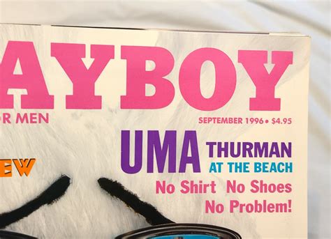 1996 September Uma Thurman Playboy Magazine Subscription Issue Nicholas ...