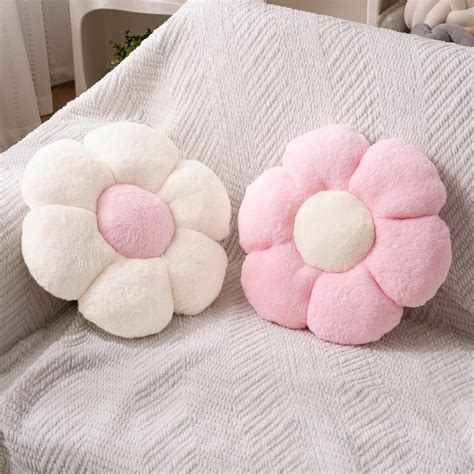 Amazon.com: JZNEXD 2 Pcs Flower Pillow Cute Pink Throw Pillows Daisy ...