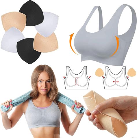 Triangle Bra Cup Pads Perforated Breathable Nipple Cover Sponge Pad ...