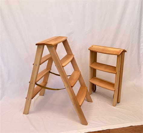 Wooden Step Ladder Miniature Folding Wooden Step Ladder For Dollhouses