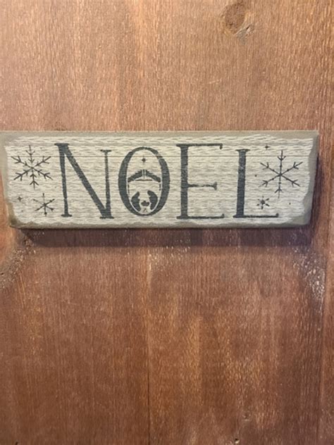 Primitive Wooden Sign - Noel