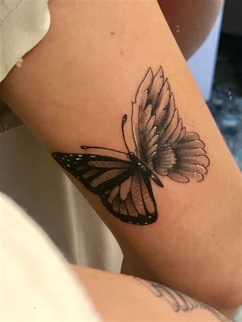 Half Butterfly Half Angel Wing Tattoo Meaning at Harry Oloughlin blog