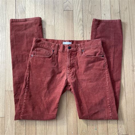 super cool orange corduroy pants! straight legged,... - Depop