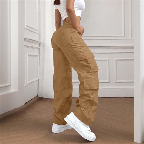 Cargo Pants For Women High Waisted Hiking Pants Baggy Stretchy Wide Leg ...