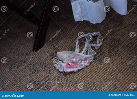 Panties Thrown on the Floor Stock Photo - Image of clothing, female ...