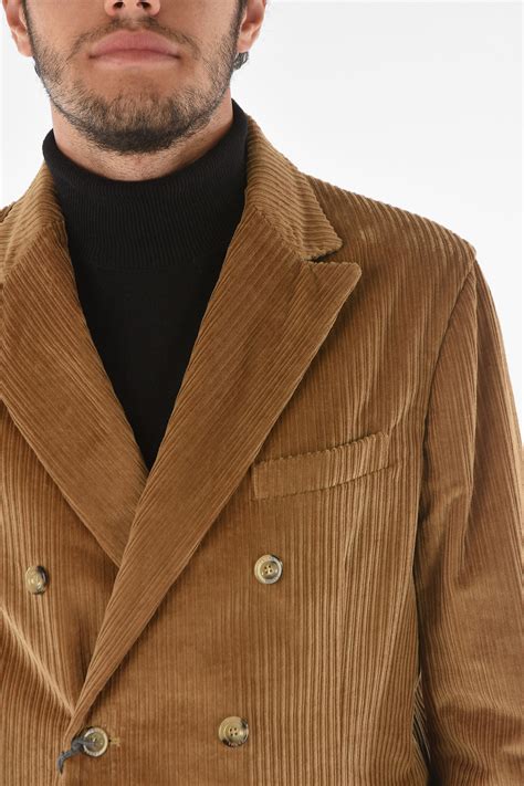 Cruna Double-breasted CHELSEA Corduroy Blazer men - Glamood Outlet