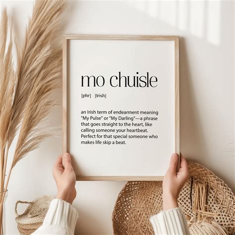 Mo Chuisle Irish Definition Print | Unique Gift for Loved Ones | Irish ...