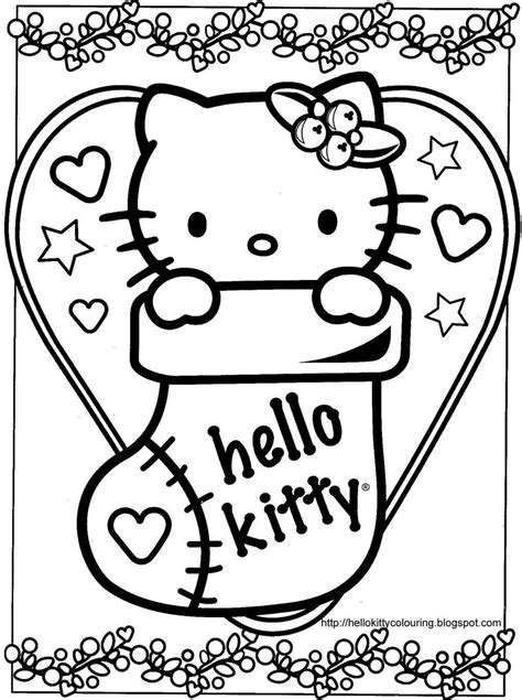 Hello Kitty Stocking Coloring Pages - Free Printable Coloring Pages