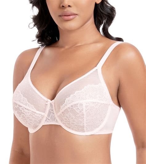 Exerin Women's Plus Size Sexy Lace Full Coverage Unpadded Underwire ...