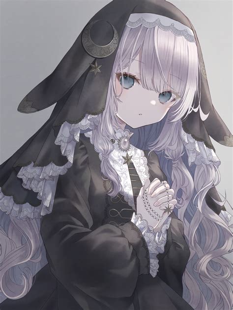 original characters, solo, nuns, anime, anime girls, artwork, digital art, fan art, nun outfit ...