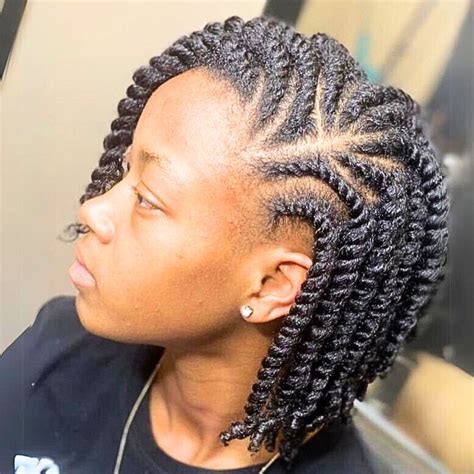 60 Simple Flat Twists Hairstyles on All Natural Hair Types, Textures ...