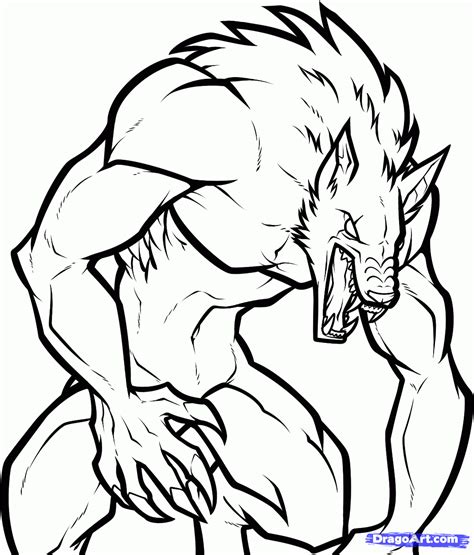 Werewolf Coloring - Coloring Pages For Kids And For Adults - Coloring Home
