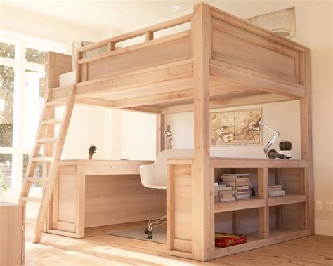 Queen bunk bed with desk online