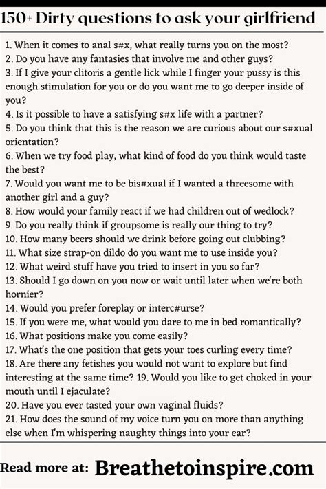 100 dirty questions to ask people juicy sexual kinky flirty spicy saucy naughty hot – Artofit