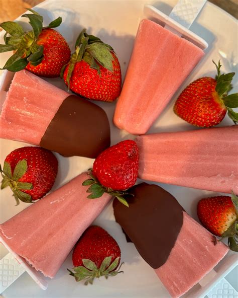 Creamy Strawberry Ice Cream Pops - Eating With Zion