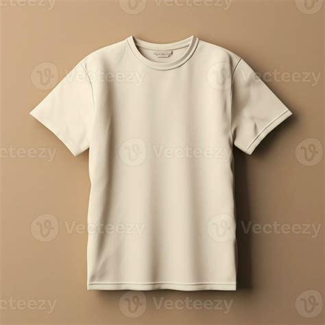 AI generative of a blank t-shirt in cream color in high quality ...