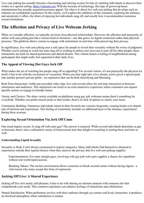 PPT - The Intimacy and Anonymity of Live Web Cam Jerking PowerPoint Presentation - ID:13852745