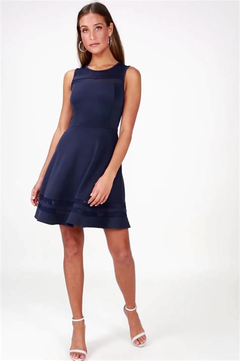 Womens Navy Blue Dress