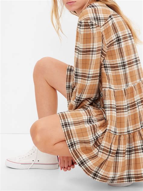 Plaid Tiered Mini Dress | Gap