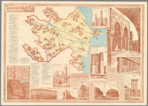 KARTA ДРЕВНИХ И СРЕДНЕВЕКОВЫХ ПАМЯТНИКОВ ЗОДЧЕСТВА АЗЕРБАЙДЖАНСКОЙ ССР (Map ANCIENT AND MEDIEVAL ...