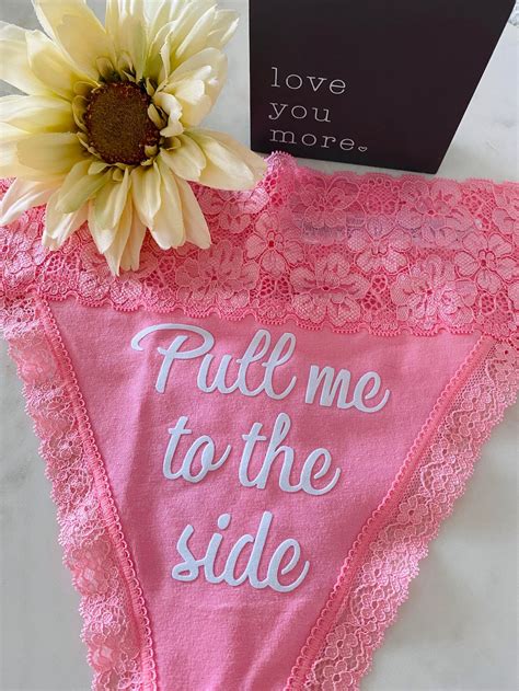 Pull Me to the Side Pink Thong Panties FAST SHIPPING More - Etsy