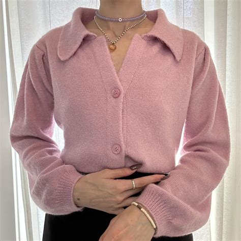ASOS Design Baby Pink Cardigan. Has never been worn ... - Depop