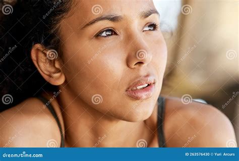 I Can See My Goal in Plain Sight. an Attractive Young Woman Taking a ...