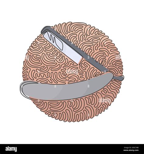 Continuous one line drawing Shaving razor. Realistic illustration of ...