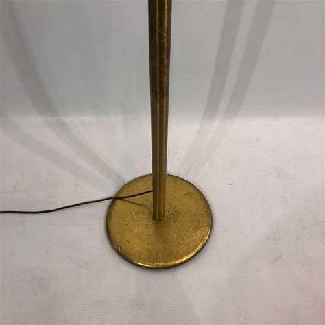 Brass Torchiere Lotus Floor Lamp 1960s 1970s Vintage Tommaso Barbi Palm ...