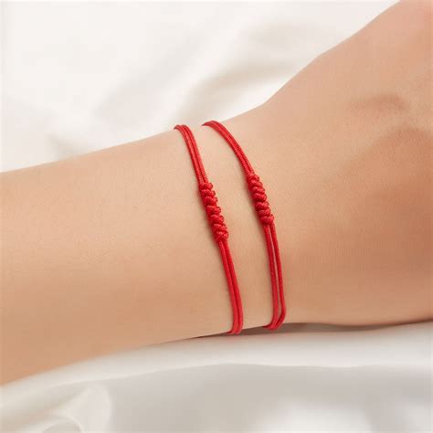 Handmade 7 Knots Red String Bracelet Protection Go... – Grandado