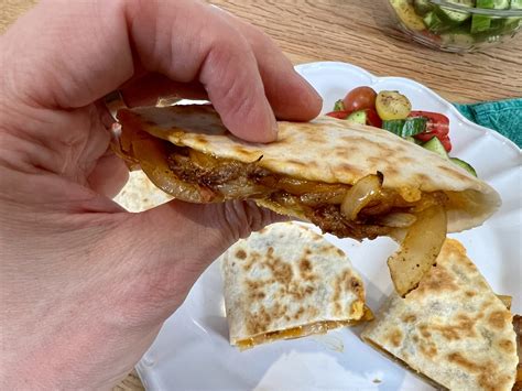 Pulled Pork and Sauteed Onion Quesadillas - The Weary Chef