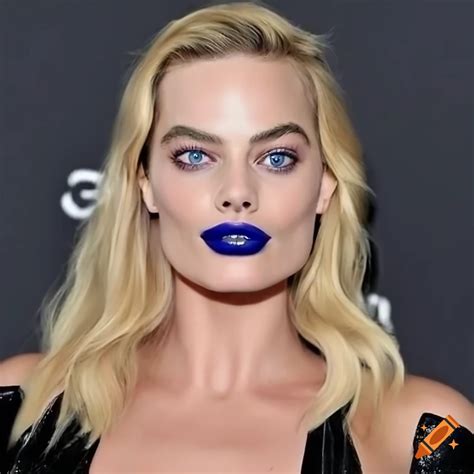Close-up portrait of margot robbie on Craiyon