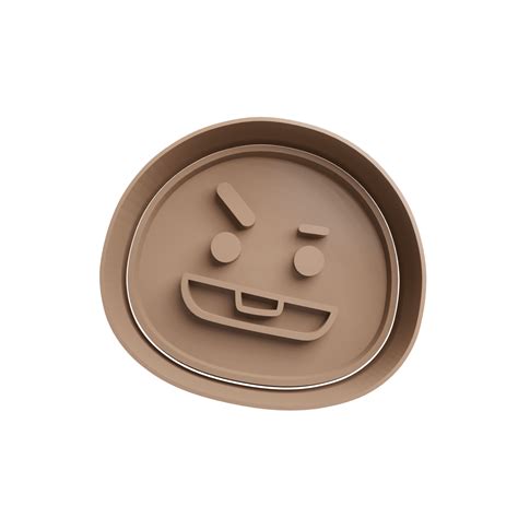 Shooky BT21 Head Cookie Cutter STL - Cookie Cutter STL Store - Design ...