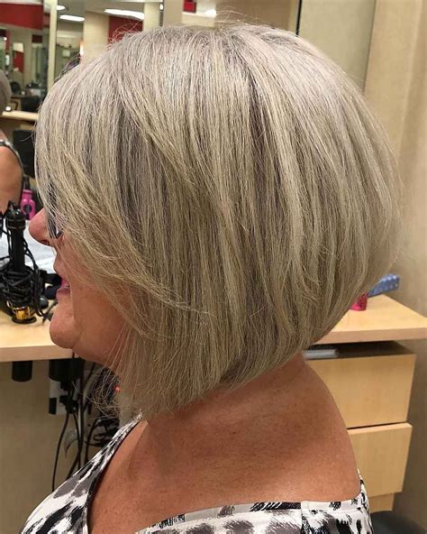 41 Lovely Layered Bob Haircuts For Women Over 60 - GXQEE