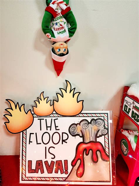 The Floor Is Lava Elf on the Shelf Printable | FREE Printable