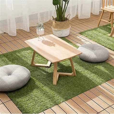 Artificial Grass Tile Interlocking Deck Tile 30 x 30 x 2 cm for Decks ...